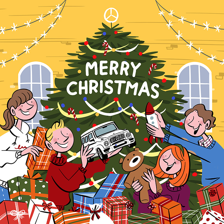 Mercedes Benz 公式line オリジナルクリスマスカード News Visiontrack